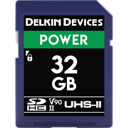 Delkin Devices 32GB Power SDHC UHS-II V90 300MB/s Read 250MB/s Write
