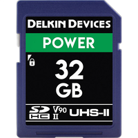 Delkin Devices 32GB Power SDHC UHS-II V90 300MB/s Read 250MB/s Write 0