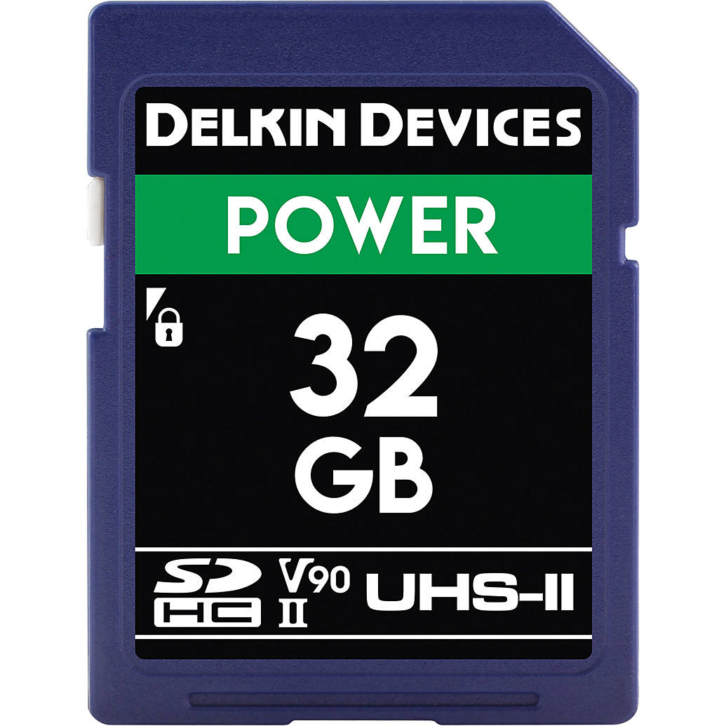 Delkin Devices 32GB Power SDHC UHS-II V90 300MB/s Read 250MB/s Write
