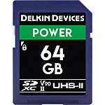 Delkin Devices 64GB Power SDXC UHS-II V90 300MB/s Read 250MB/s Write 0