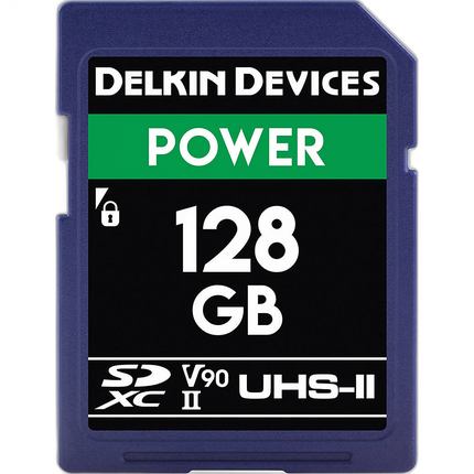 Delkin Devices 128GB Power SDXC UHS-II V90 300MB/s Read 250MB/s Write
