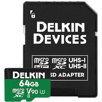 Delkin Devices 64GB Power MicroSDXC UHS-II V90 2000X