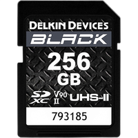 Delkin Devices 256GB SDXC UHS-II V90 BLACK U3 300MB/s Read 250MB/s Write 0