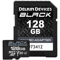 Delkin Devices 128GB MicroSDXC Black UHS-I V30 U3 90MB/s Read 90MB/s Write 0