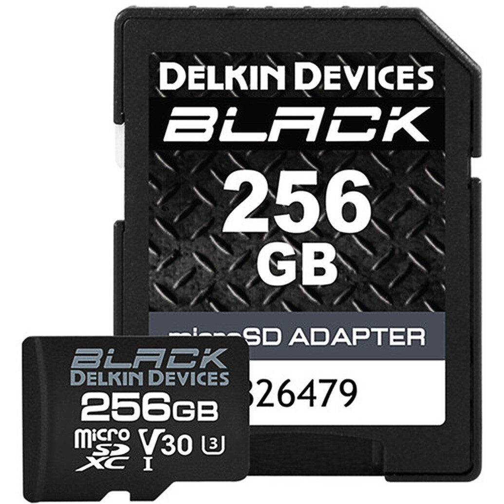 Delkin Devices 256GB MicroSDXC Black UHS-I V30 U3 90MB/s Read 90MB/s Write
