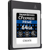Delkin Devices - CFexpress Type B 64GB POWER Memory Card w/ Reader Bundle 0