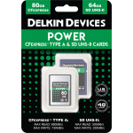 Delkin Devices 80GB POWER CFexpress Type A  and  64GB POWER UHS-II SDXC Memory C 1