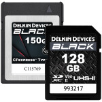 Delkin Devices 150GB BLACK CFexpress Type-B  and  128GB BLACK RUGGED UHS-II SDXC 0