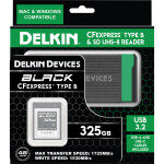 Delkin Devices 325GB BLACK CFexpress Type B Memory Card with CFexpress Type 0