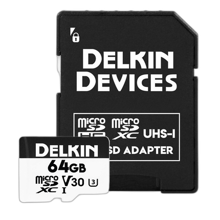 Delkin Devices 64GB Hyperspeed UHS-I microSDXC Memory Card with SD Adapter