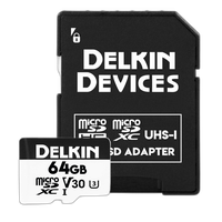 Delkin Devices 64GB Hyperspeed UHS-I microSDXC Memory Card with SD Adapter 0