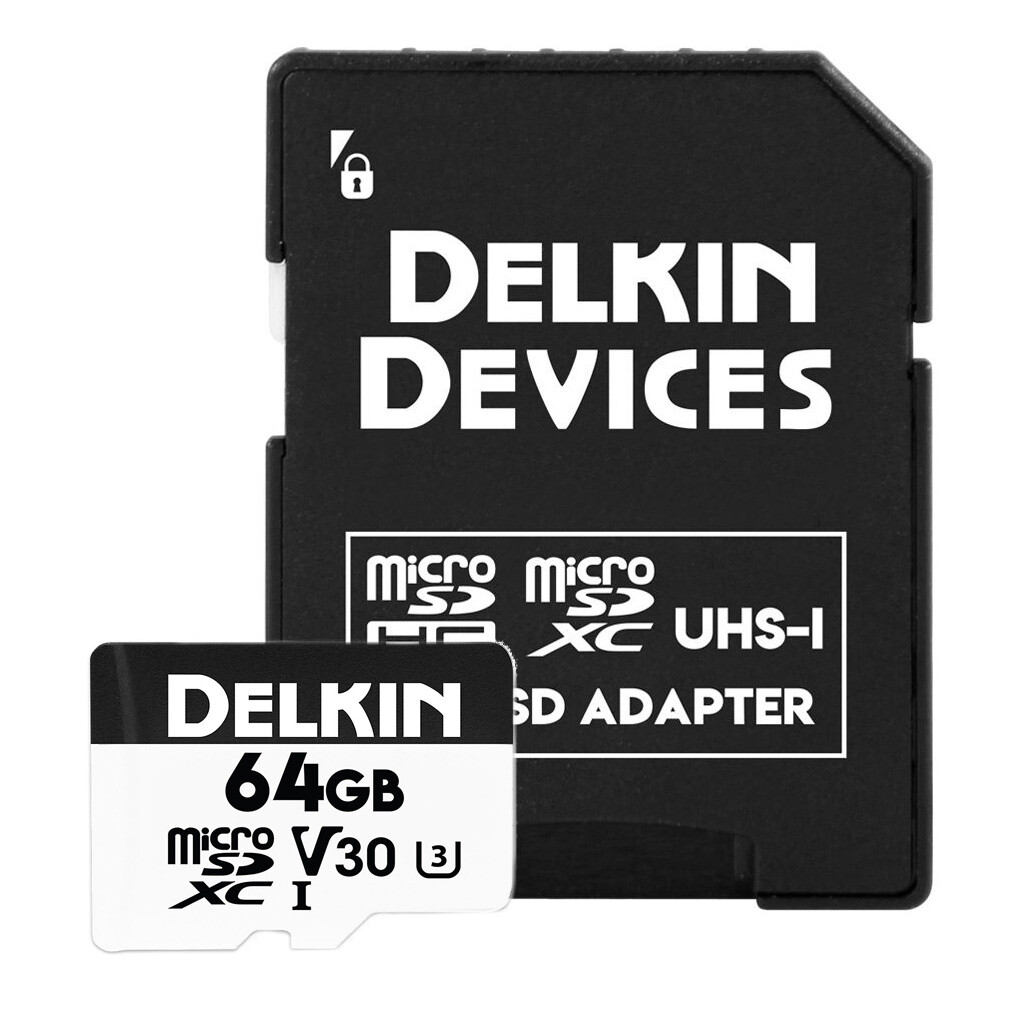 Delkin Devices 64GB Hyperspeed UHS-I microSDXC Memory Card with SD Adapter
