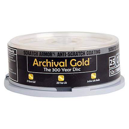 Delkin Devices DVD-R Archival Gold Scratch Armor Recordable Disc 25 Spindle