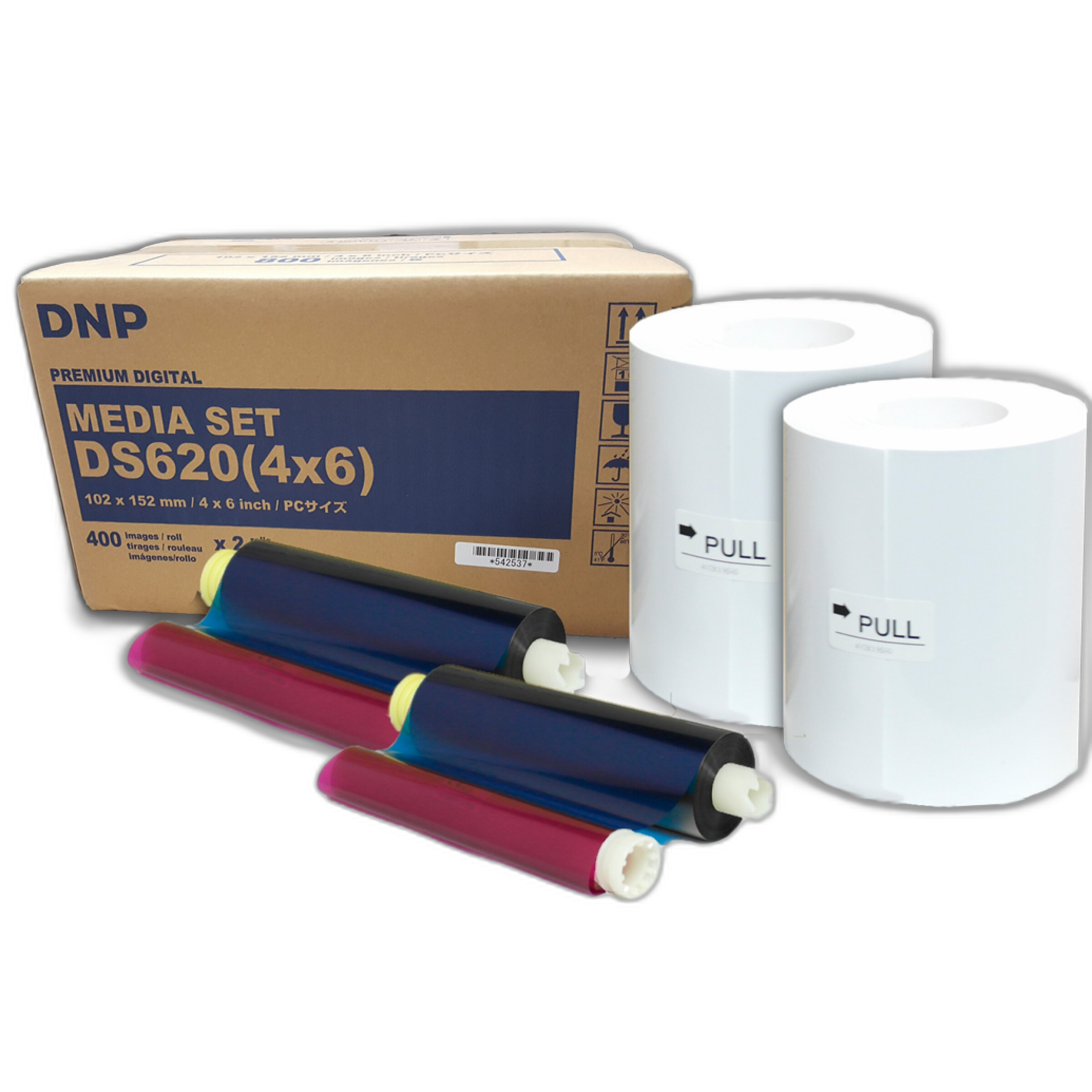 DNP DS6204x6 4x6in Roll Media for DS620A Printer (2 Rolls, 800 Prints)