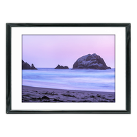 10x8 Custom Black Metal Frame, White Mat with Glass 0