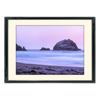 10x8 Custom Black Metal Frame, Off-White Mat with Glass 0