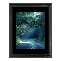 11x14 Custom Black Metal Frame, Black Mat with Glass 2