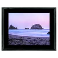 14x11 Custom Black Metal Frame, Black Mat with Glass 0