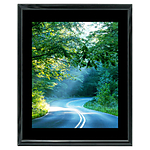 16x20 Custom Black Metal Frame, Black Mat with Glass 0