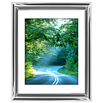 16x20 Custom Silver Metal Frame, White Mat with Glass 0
