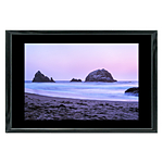 18x12 Custom Black Metal Frame, Black Mat with Glass 0