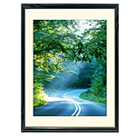 18x24 Custom Black Metal Frame, Off-White Mat with Glass 0