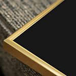18x24 Custom Gold Metal Frame, Black Mat with Glass 1