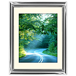 18x24 Custom Silver Metal Frame, Off-White Mat with Glass 0