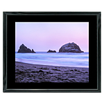 20x16 Custom Black Metal Frame, Black Mat with Glass 0