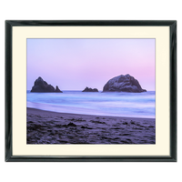 20x16 Custom Black Metal Frame, Off-White Mat with Glass 0