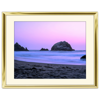 20x16 Custom Gold Metal Frame, Off-White Mat with Glass 0
