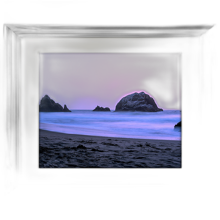 20x16 Custom Silver Metal Frame, Off-White Mat with Glass