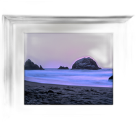 20x16 Custom Silver Metal Frame, Off-White Mat with Glass 0