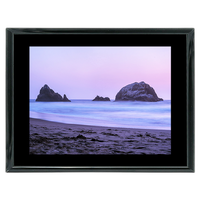 24X18 Custom Black Metal Frame, Black Mat with Glass 0