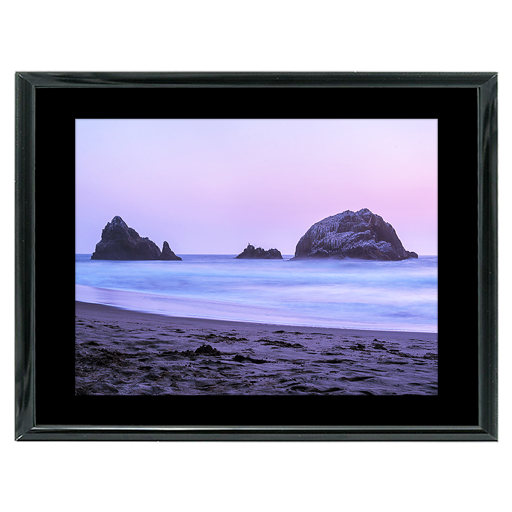 24X18 Custom Black Metal Frame, Black Mat with Glass