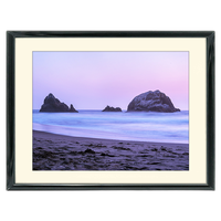 24X18 Custom Black Metal Frame, Off-White Mat with Glass 0