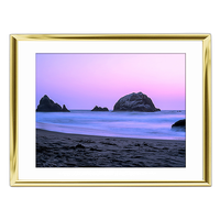 24X18 Custom Gold Metal Frame, White Mat with Glass 0