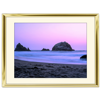 24X18 Custom Gold Metal Frame, Off-White Mat with Glass 0