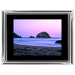 24X18 Custom Silver Metal Frame, Black Mat with Glass 0