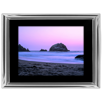 24X18 Custom Silver Metal Frame, Black Mat with Glass 0