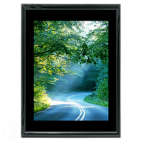 36x48 Custom Black Metal Frame, Black Mat with Plexiglass 0