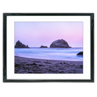 40x30 Custom Black Metal Frame, White Mat with Plexiglass 0