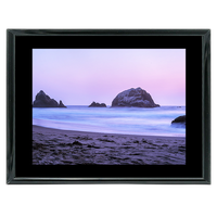 40x30 Custom Black Metal Frame, Black Mat with Plexiglass 0
