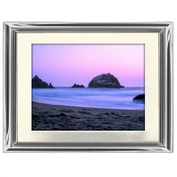 40x30 Custom Silver Metal Frame, Off-White Mat with Plexiglass 0