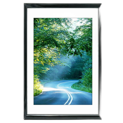 40x60 Custom Black Metal Frame, White Mat with Plexiglass