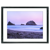 48x36 Custom Black Metal Frame, White Mat with Plexiglass 0