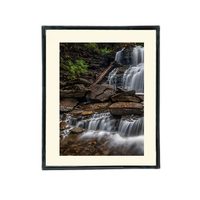 8x10 Custom Black Metal Frame, Off-White Mat with Glass 0