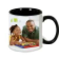 11 oz. Colorful Ceramic Black Photo Mug 0