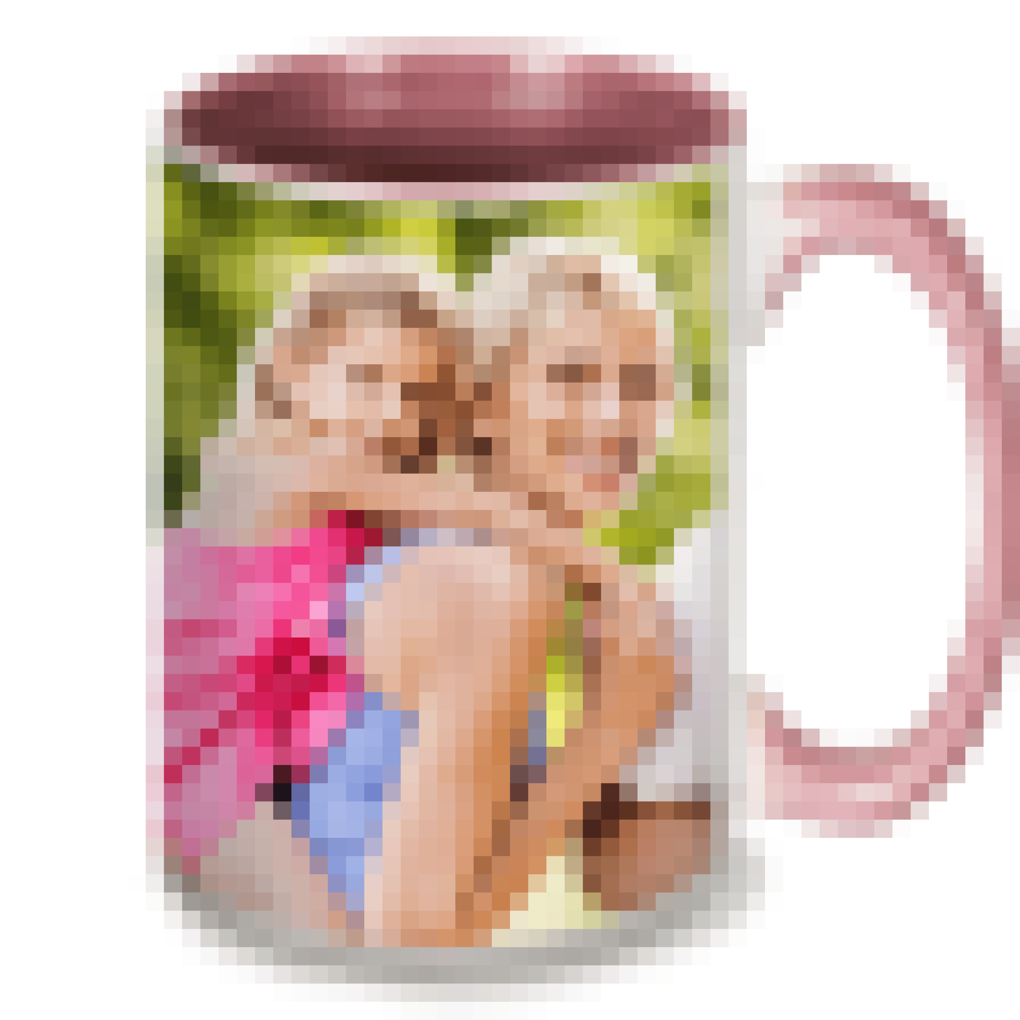 15 oz. Colorful Ceramic Pink Photo Mug