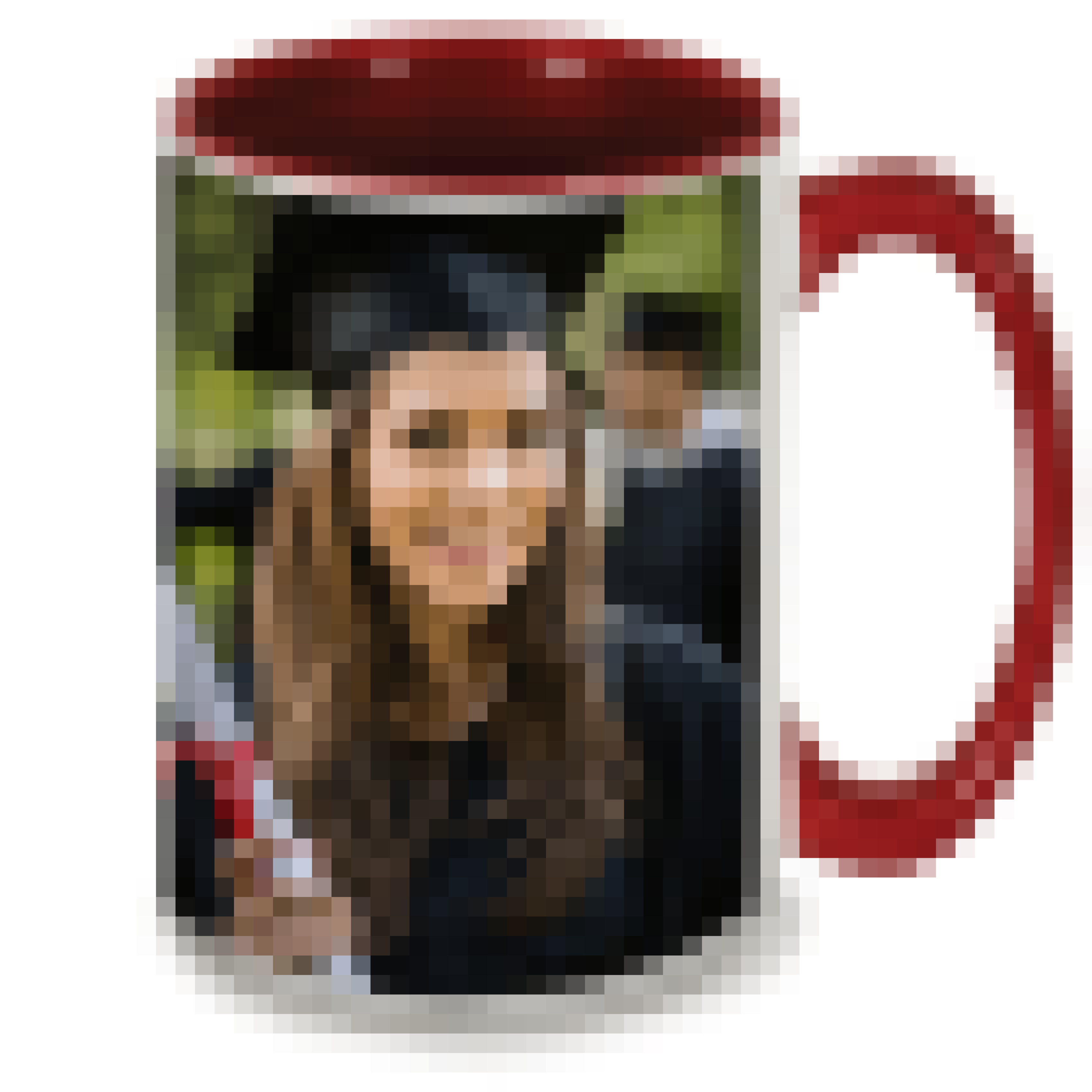 15 oz. Colorful Ceramic Red Photo Mug
